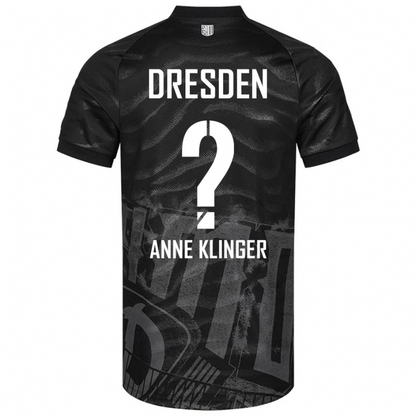 נשים Jo Anne Klinger #0 שחור אפור הרחק ג'רזי 2025/26 חולצה קצרה