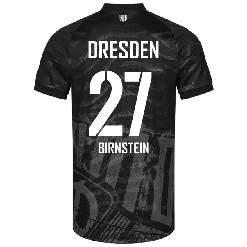 נשים Nick Birnstein #27 שחור אפור הרחק ג'רזי 2025/26 חולצה קצרה