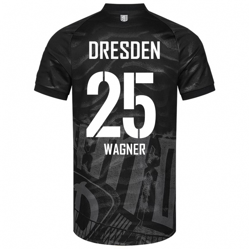 נשים Noah Wagner #25 שחור אפור הרחק ג'רזי 2025/26 חולצה קצרה