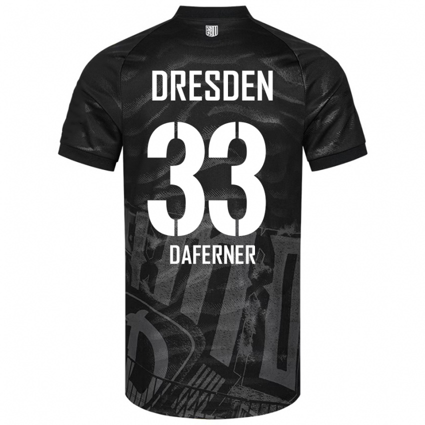 נשים Christoph Daferner #33 שחור אפור הרחק ג'רזי 2025/26 חולצה קצרה
