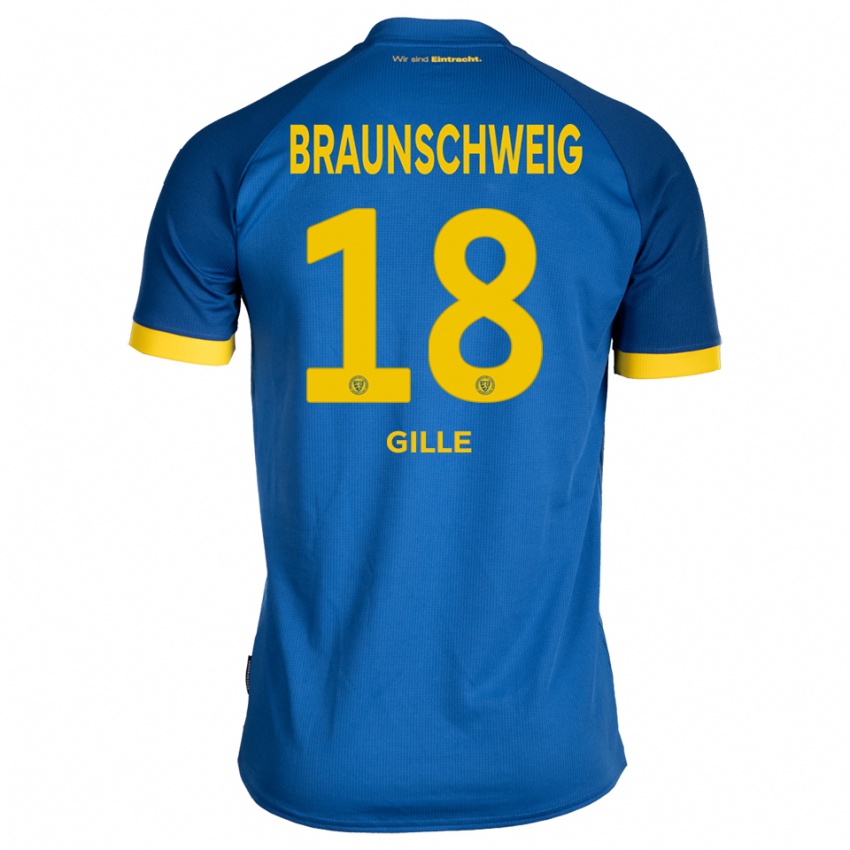 נשים Julien Gille #18 כחול רויאל צהוב הרחק ג'רזי 2025/26 חולצה קצרה