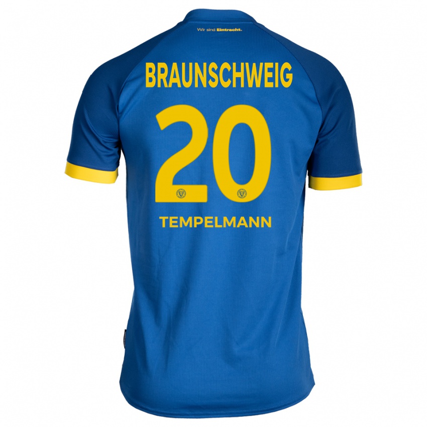 נשים לינו טמפלמן #20 כחול רויאל צהוב הרחק ג'רזי 2025/26 חולצה קצרה