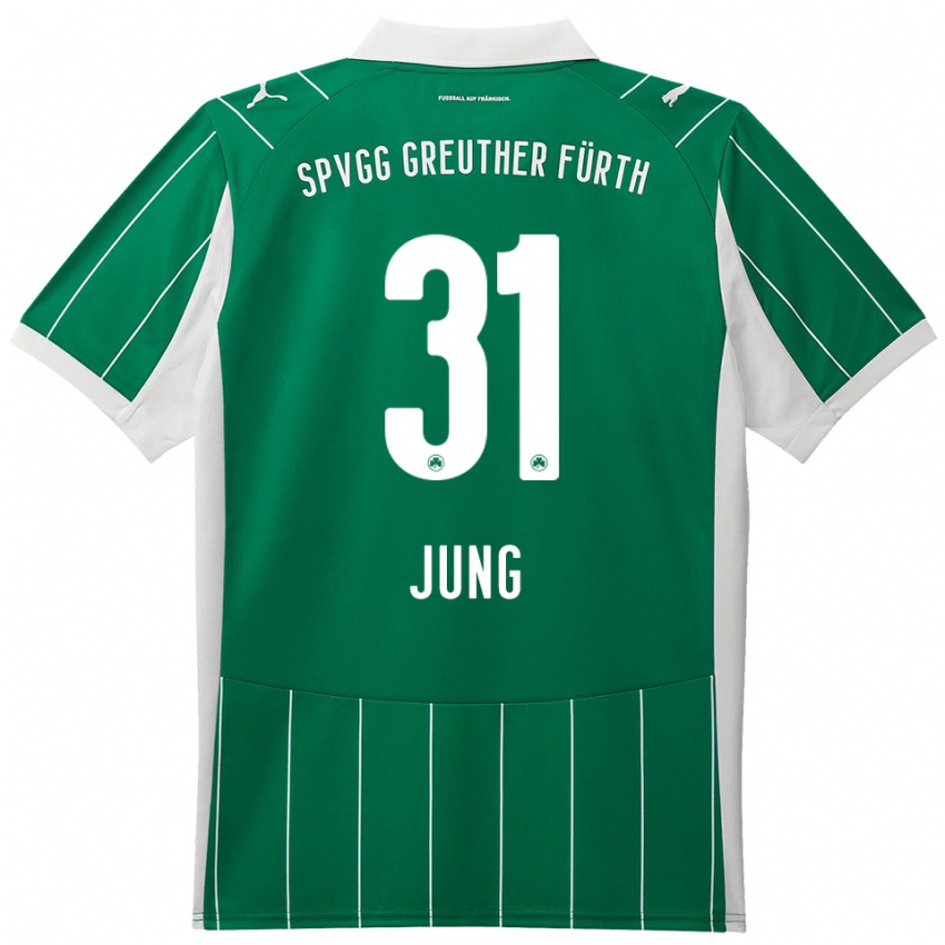 נשים סבסטיאן יונג #31 ירוק לבן הרחק ג'רזי 2025/26 חולצה קצרה