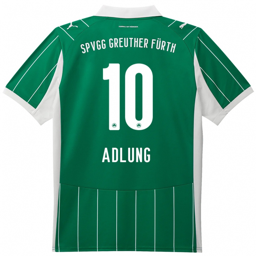 נשים דניאל אדלונג #10 ירוק לבן הרחק ג'רזי 2025/26 חולצה קצרה