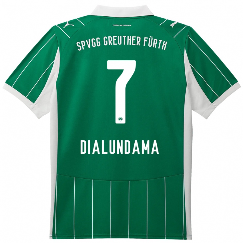 נשים Emmanuel Dialundama #7 ירוק לבן הרחק ג'רזי 2025/26 חולצה קצרה