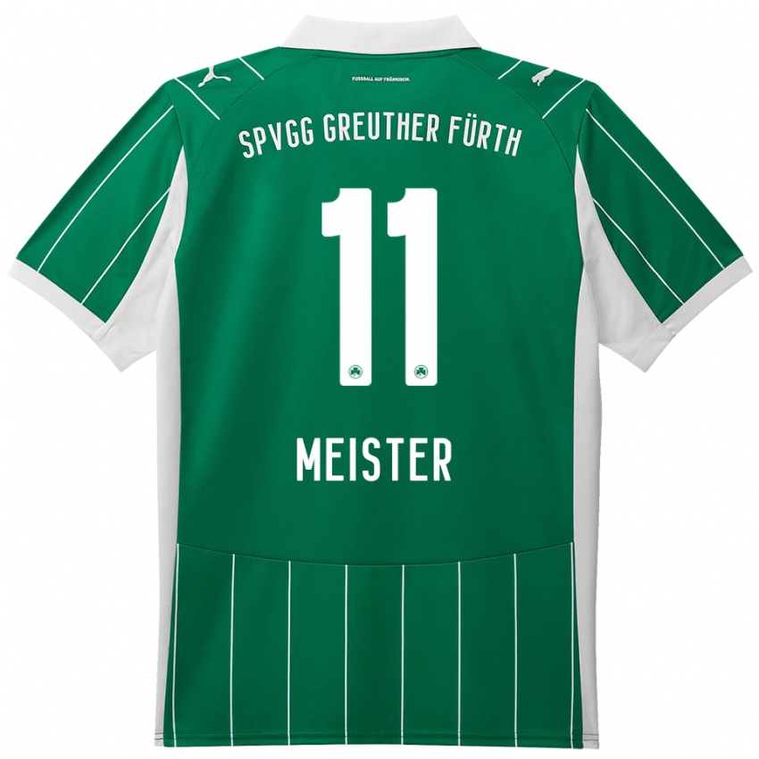 נשים Christoph Meister #11 ירוק לבן הרחק ג'רזי 2025/26 חולצה קצרה