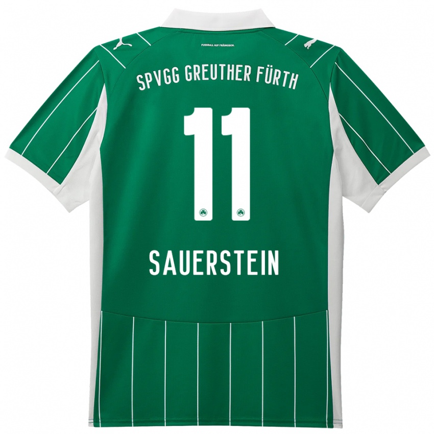 נשים Toni Sauerstein #11 ירוק לבן הרחק ג'רזי 2025/26 חולצה קצרה