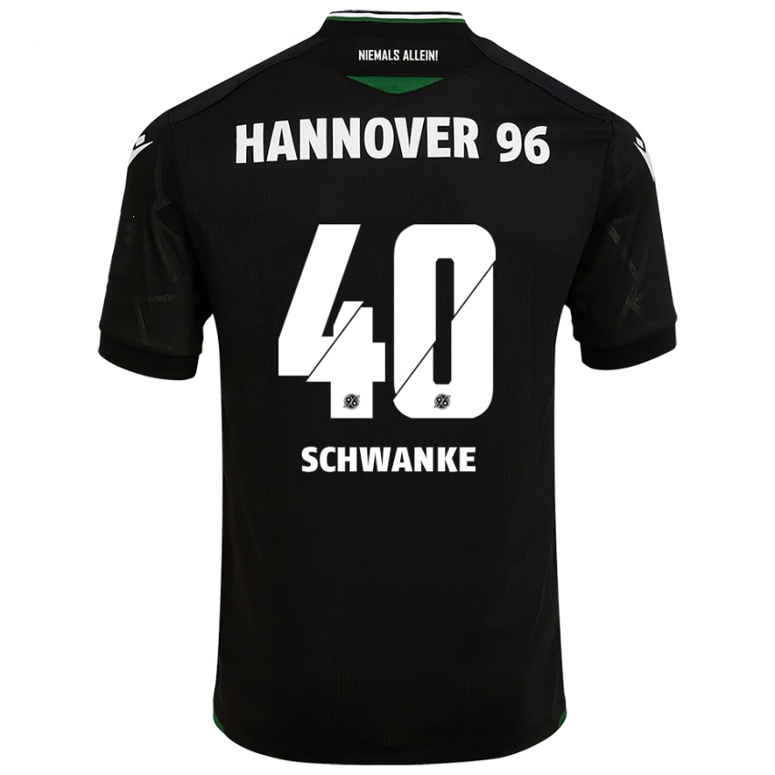 נשים יונס וורנר שוואנקה #40 שחור ירוק הרחק ג'רזי 2025/26 חולצה קצרה