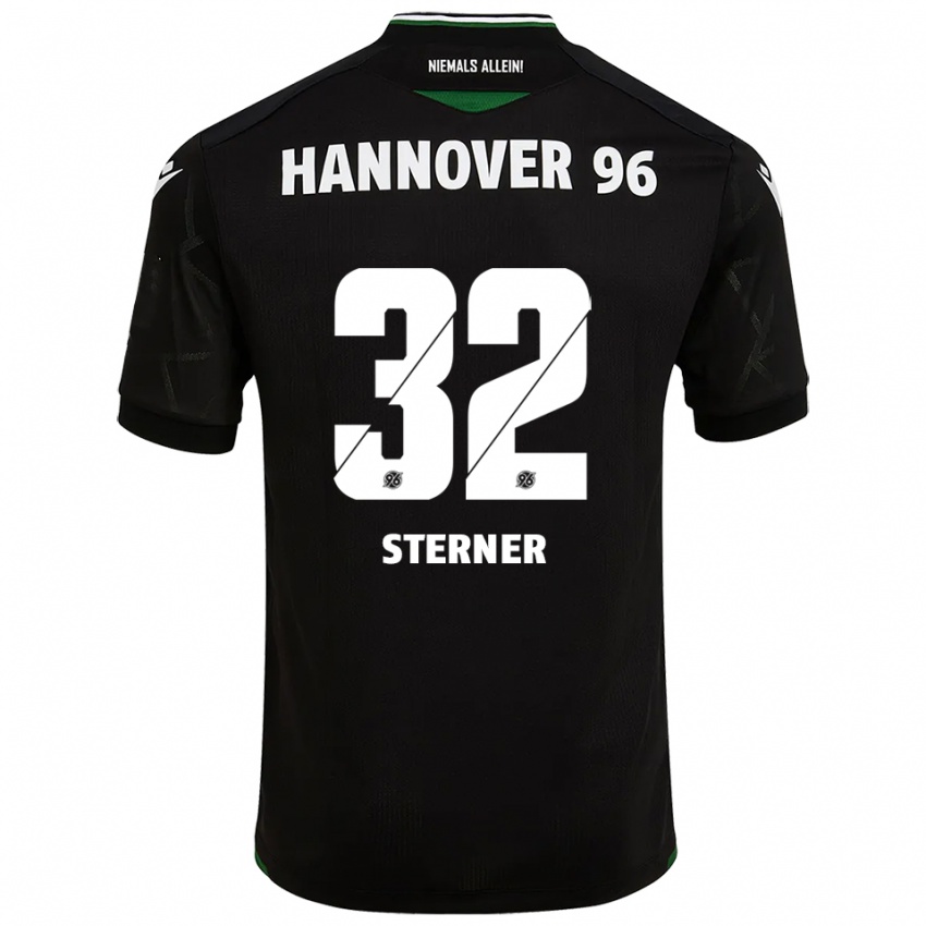 נשים יונאס שטרנר #32 שחור ירוק הרחק ג'רזי 2025/26 חולצה קצרה