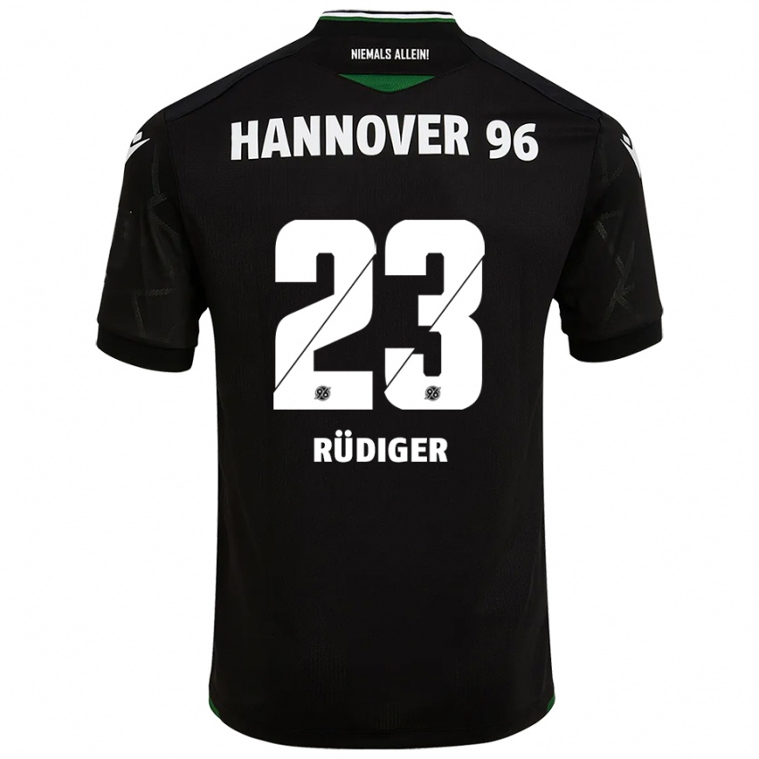 נשים פין-לוקה רודיגר #23 שחור ירוק הרחק ג'רזי 2025/26 חולצה קצרה