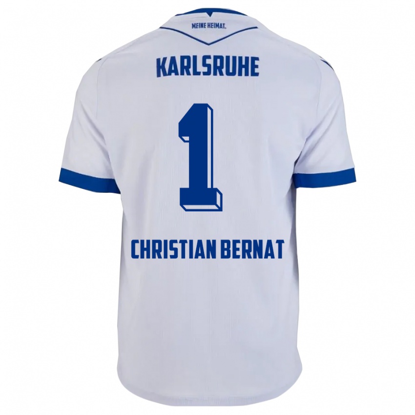 נשים האנס כריסטיאן ברנאט #1 לבן כחול הרחק ג'רזי 2025/26 חולצה קצרה