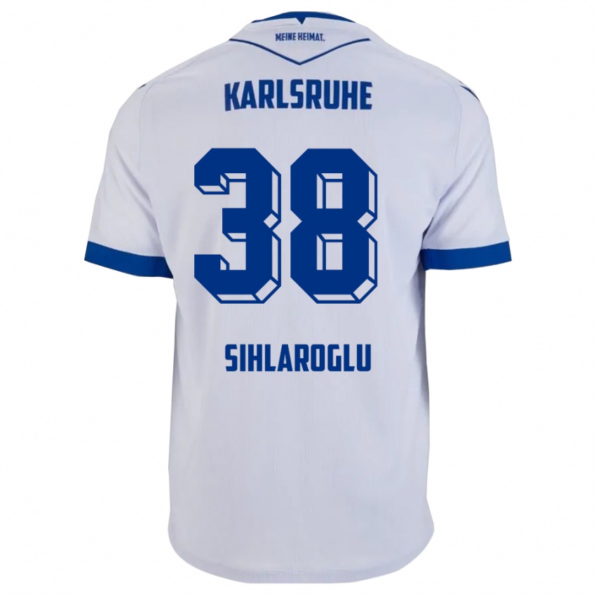 נשים Efe-Kaan Sihlaroglu #38 לבן כחול הרחק ג'רזי 2025/26 חולצה קצרה