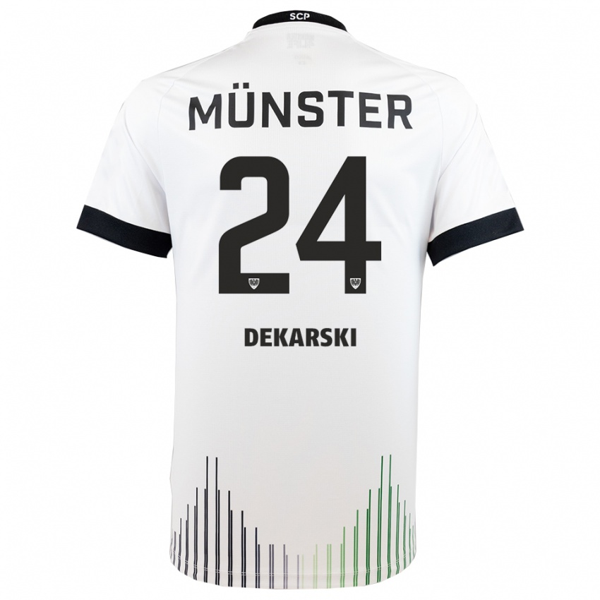 נשים Lasse Dekarski #24 לבן שחור הרחק ג'רזי 2025/26 חולצה קצרה