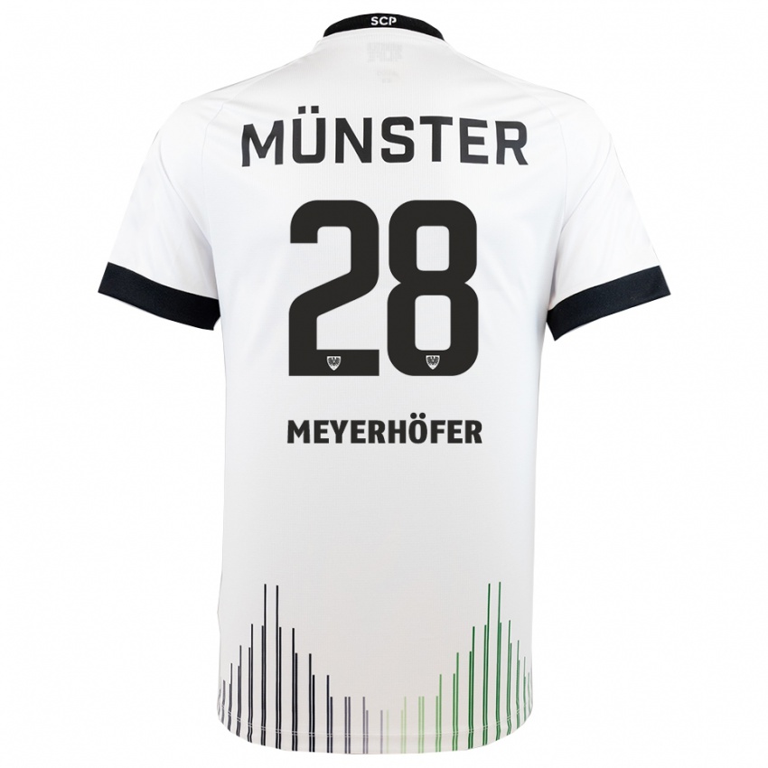 נשים מרקו מאיירהופר #28 לבן שחור הרחק ג'רזי 2025/26 חולצה קצרה