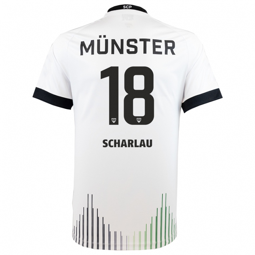 נשים מישל שרלאו #18 לבן שחור הרחק ג'רזי 2025/26 חולצה קצרה