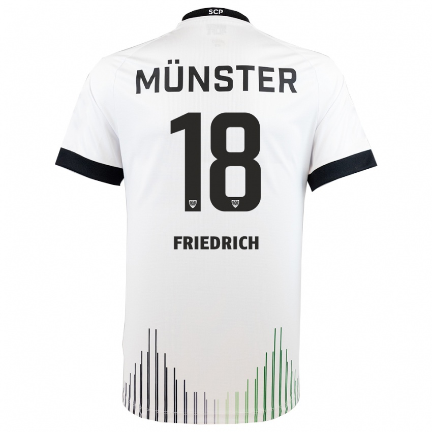 נשים Alexander Friedrich #18 לבן שחור הרחק ג'רזי 2025/26 חולצה קצרה