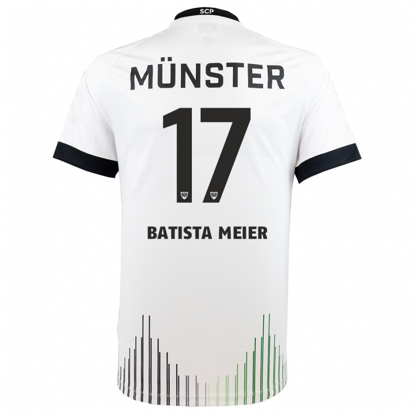 נשים אוליבר בטיסטה מאייר #17 לבן שחור הרחק ג'רזי 2025/26 חולצה קצרה