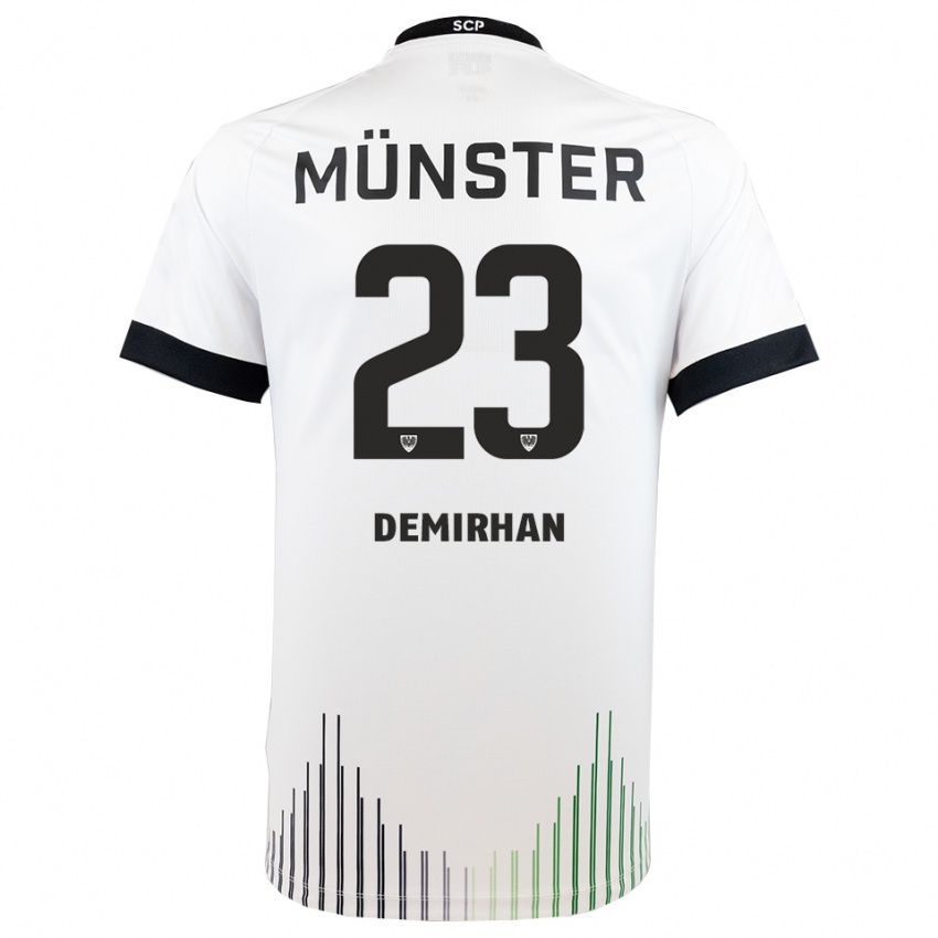 נשים מיקאיל דמירהאן #23 לבן שחור הרחק ג'רזי 2025/26 חולצה קצרה