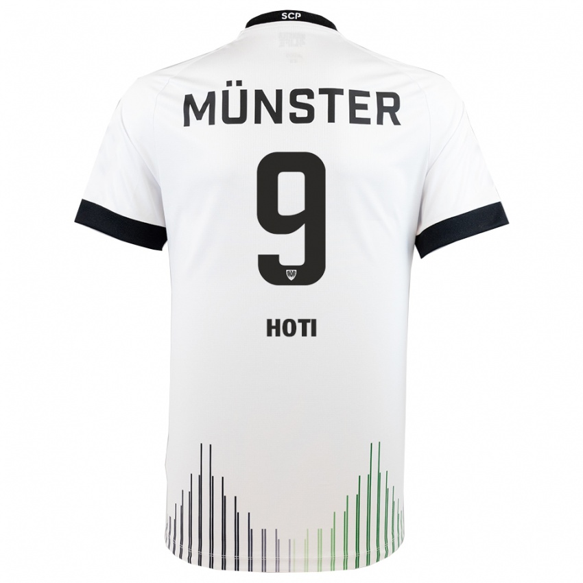 נשים Arbnor Hoti #9 לבן שחור הרחק ג'רזי 2025/26 חולצה קצרה