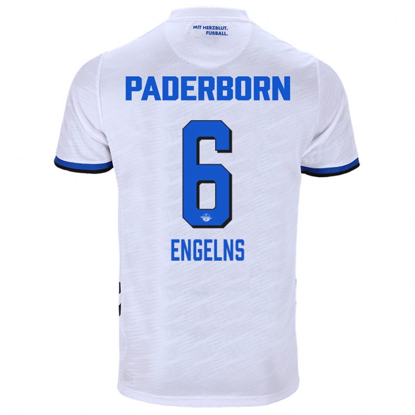 נשים Luis Engelns #6 לבן כחול הרחק ג'רזי 2025/26 חולצה קצרה