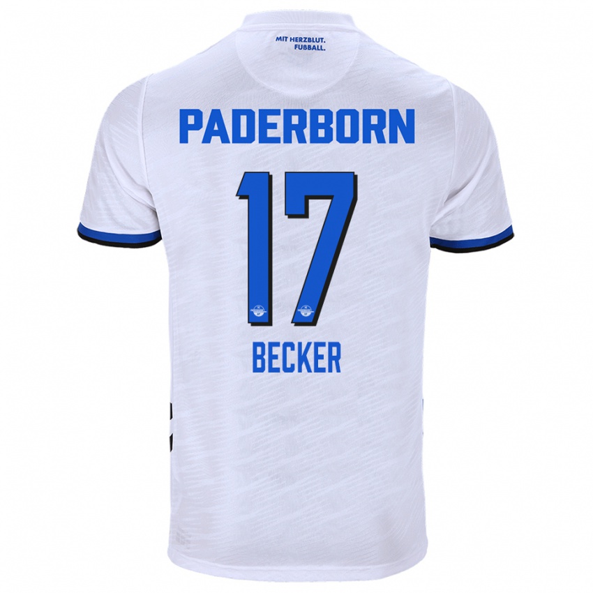 נשים Marlon Becker #17 לבן כחול הרחק ג'רזי 2025/26 חולצה קצרה