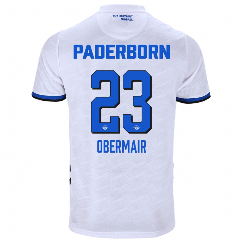 נשים רפאל אוברמאייר #23 לבן כחול הרחק ג'רזי 2025/26 חולצה קצרה