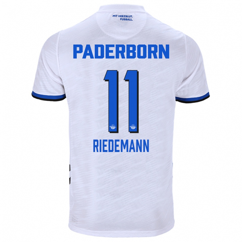 נשים מקס רידמן #11 לבן כחול הרחק ג'רזי 2025/26 חולצה קצרה