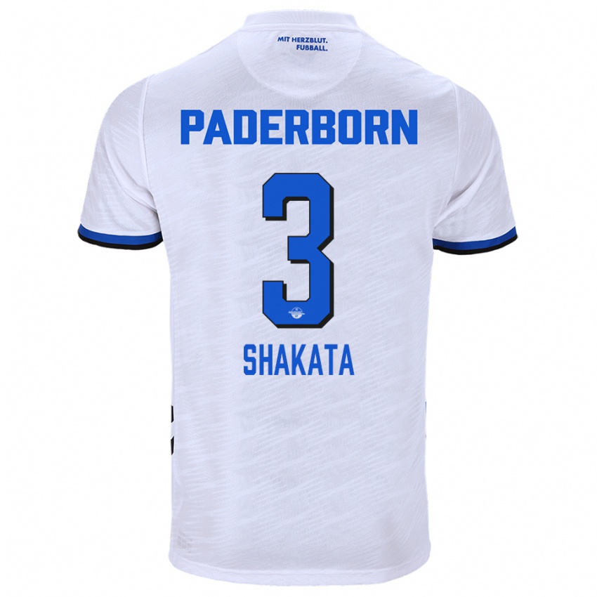 נשים Haruto Shakata #3 לבן כחול הרחק ג'רזי 2025/26 חולצה קצרה