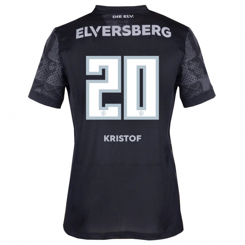 נשים Nicolas Kristof #20 שחור אפור הרחק ג'רזי 2025/26 חולצה קצרה