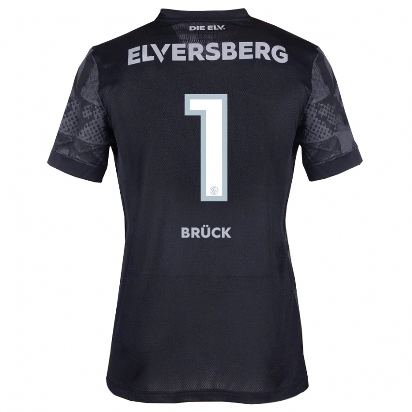נשים Florian Brück #1 שחור אפור הרחק ג'רזי 2025/26 חולצה קצרה