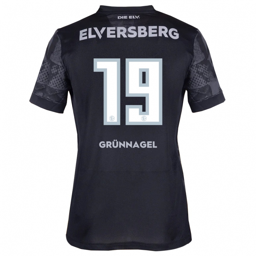 נשים Lea Grünnagel #19 שחור אפור הרחק ג'רזי 2025/26 חולצה קצרה