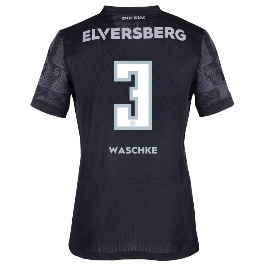 נשים פין וואשקה #3 שחור אפור הרחק ג'רזי 2025/26 חולצה קצרה