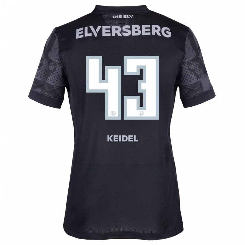 נשים פליקס קיידל #43 שחור אפור הרחק ג'רזי 2025/26 חולצה קצרה