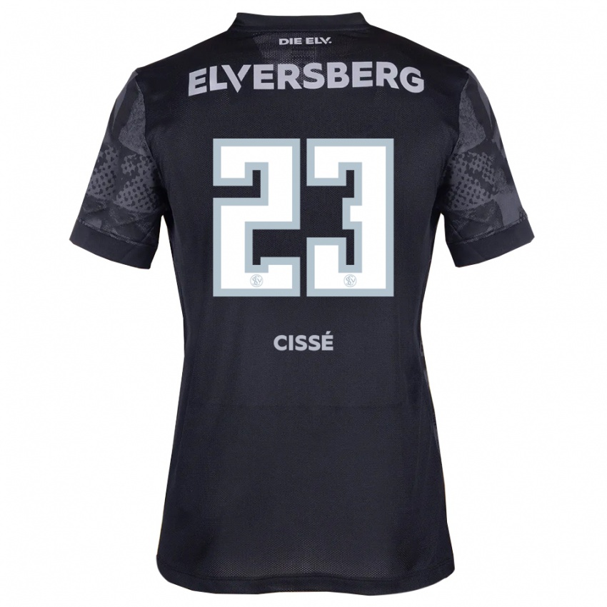 נשים Salif Cissé #23 שחור אפור הרחק ג'רזי 2025/26 חולצה קצרה