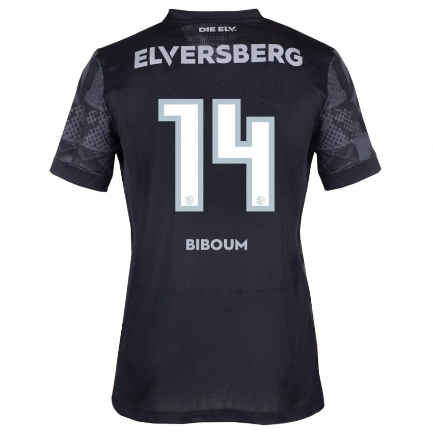 נשים קארל קלבר ביבום #14 שחור אפור הרחק ג'רזי 2025/26 חולצה קצרה