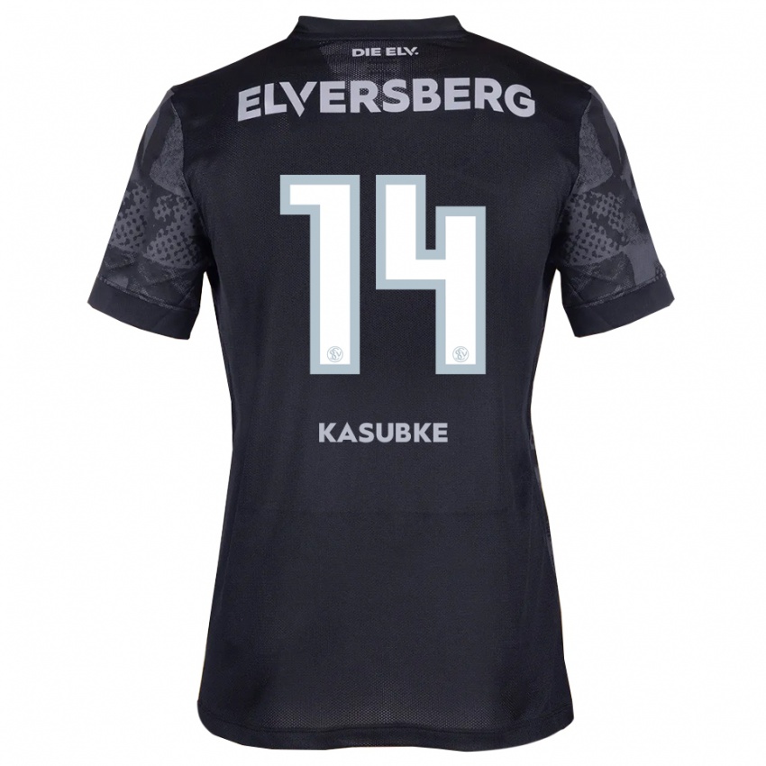 נשים Manuel Kasubke #14 שחור אפור הרחק ג'רזי 2025/26 חולצה קצרה