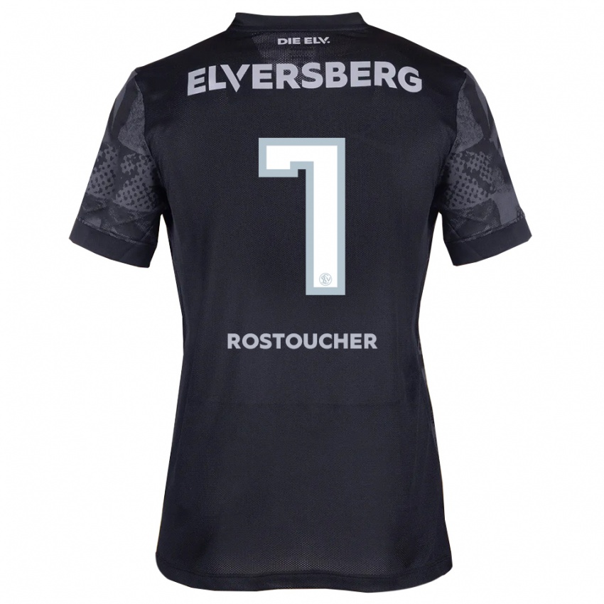 נשים Dorian Rostoucher #7 שחור אפור הרחק ג'רזי 2025/26 חולצה קצרה