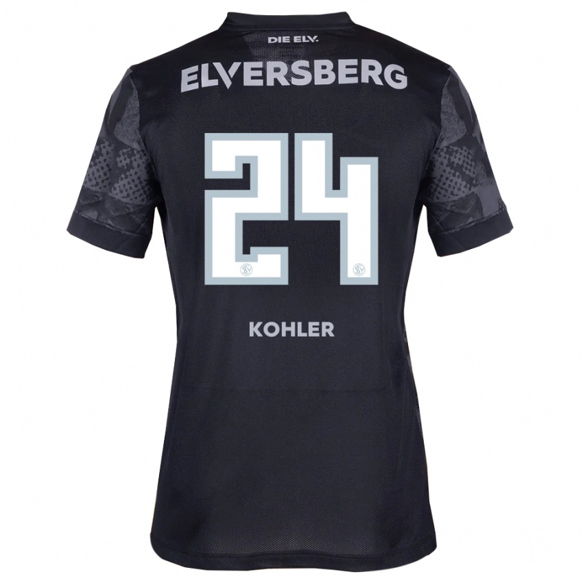 נשים Lukas Kohler #24 שחור אפור הרחק ג'רזי 2025/26 חולצה קצרה