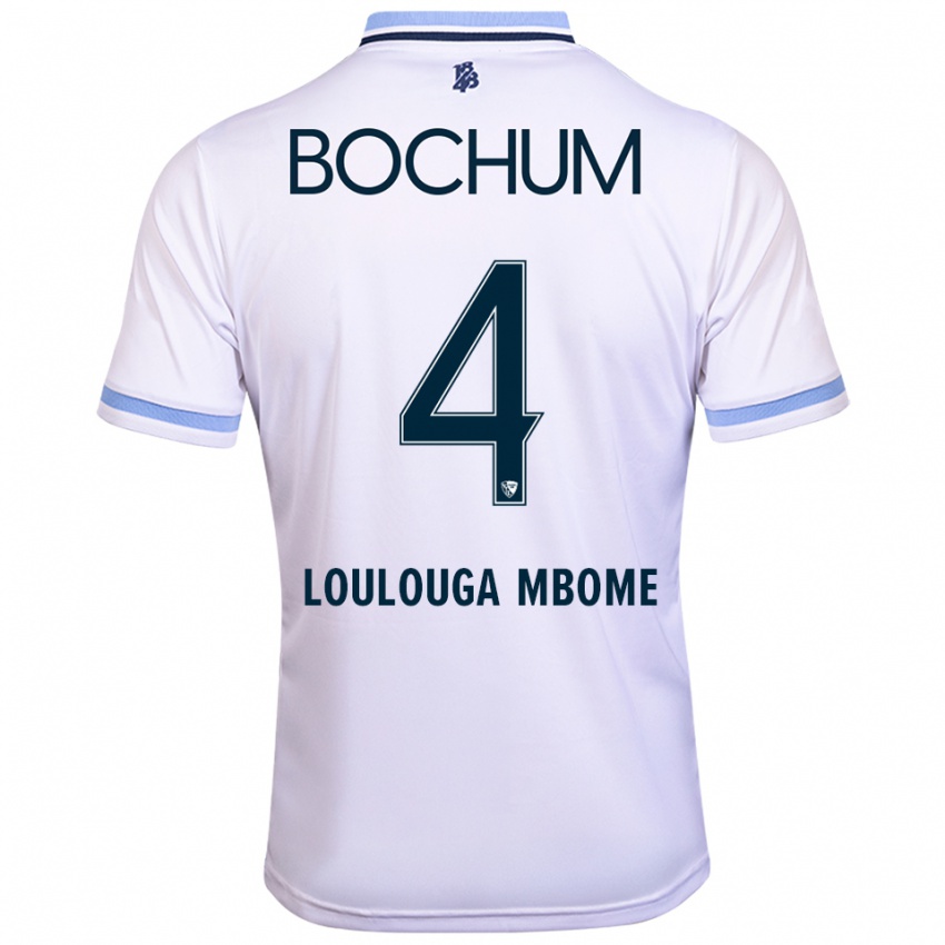 נשים Adrien Loulouga Mbome #4 לבן תכלת הרחק ג'רזי 2025/26 חולצה קצרה