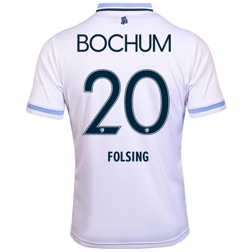 נשים Amelie Fölsing #20 לבן תכלת הרחק ג'רזי 2025/26 חולצה קצרה