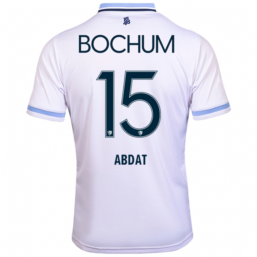 נשים Nicolas Abdat #15 לבן תכלת הרחק ג'רזי 2025/26 חולצה קצרה