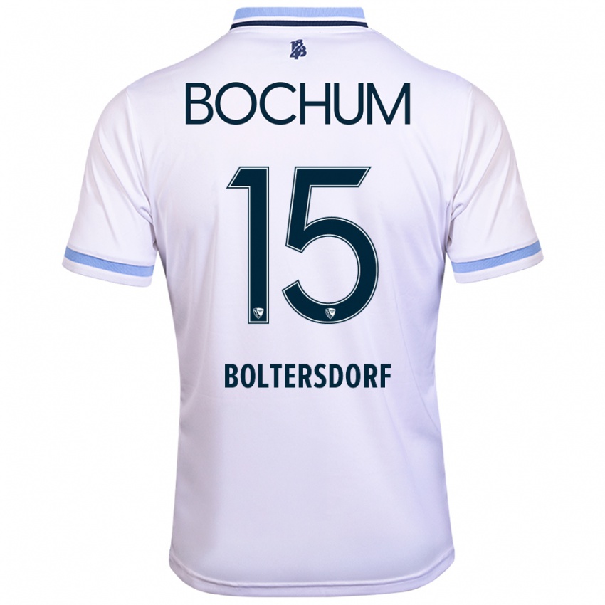נשים סבסטיאן בולטרסדורף #15 לבן תכלת הרחק ג'רזי 2025/26 חולצה קצרה