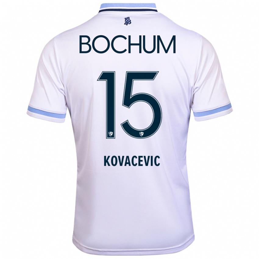 נשים Elhan Kovacevic #15 לבן תכלת הרחק ג'רזי 2025/26 חולצה קצרה