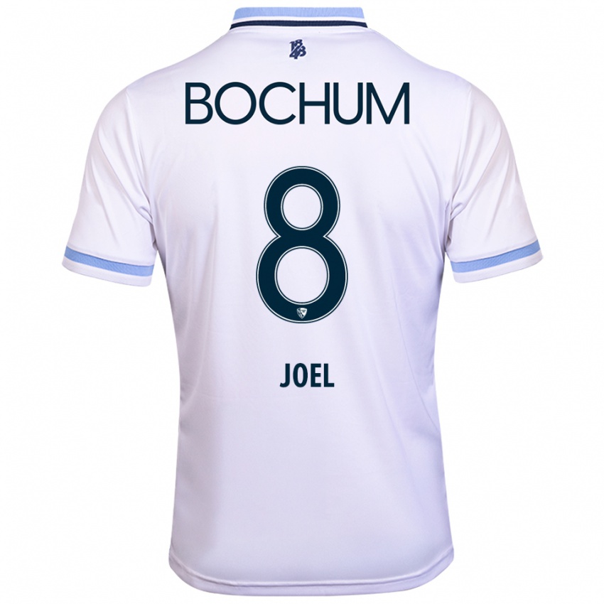 נשים Nico Joel #8 לבן תכלת הרחק ג'רזי 2025/26 חולצה קצרה