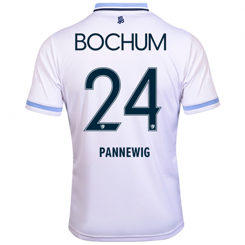 נשים Mats Pannewig #24 לבן תכלת הרחק ג'רזי 2025/26 חולצה קצרה