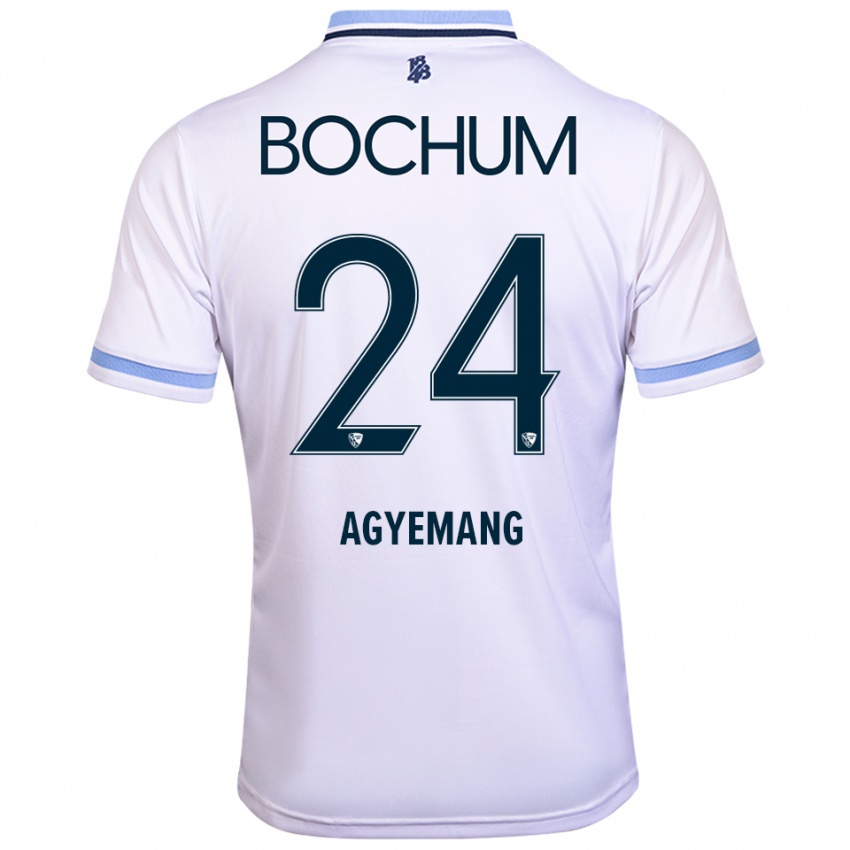 נשים Donovan Agyemang #24 לבן תכלת הרחק ג'רזי 2025/26 חולצה קצרה