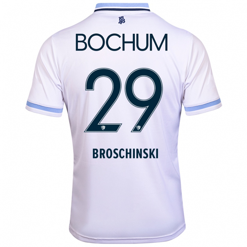 נשים מוריץ ברושינסקי #29 לבן תכלת הרחק ג'רזי 2025/26 חולצה קצרה