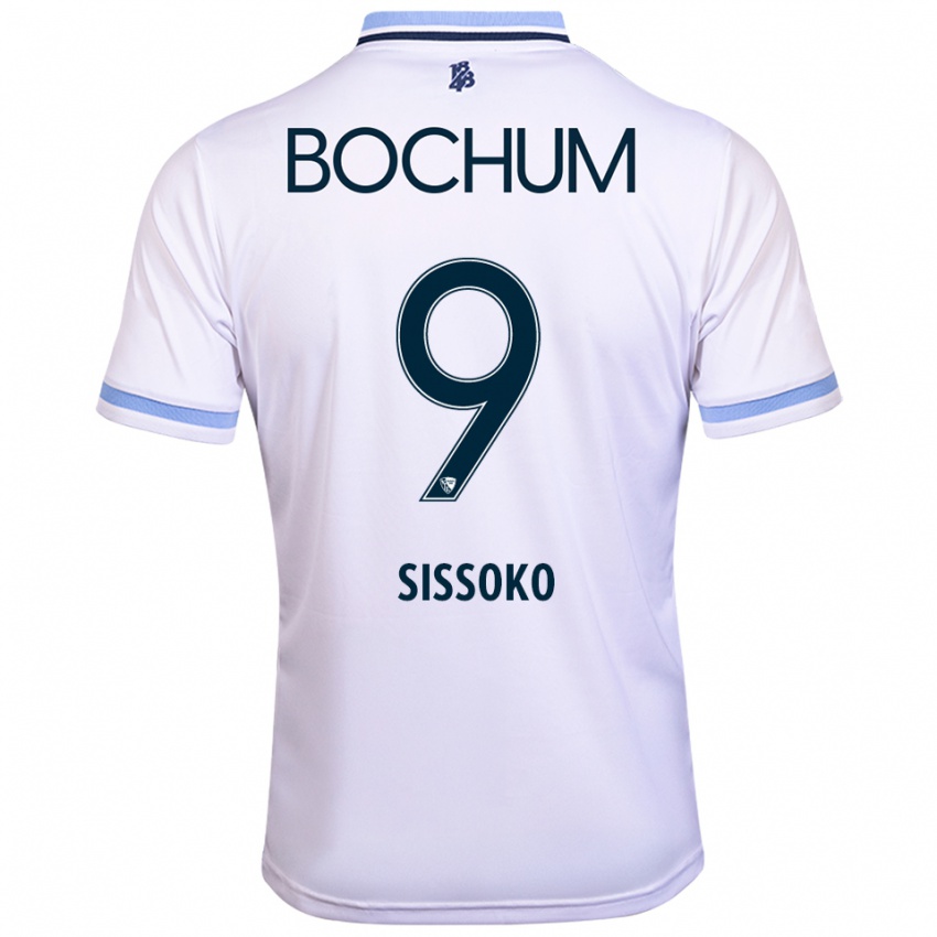 נשים איברהים סיסוקו #9 לבן תכלת הרחק ג'רזי 2025/26 חולצה קצרה