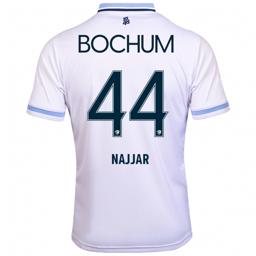 נשים ג׳מיל נג׳אר #44 לבן תכלת הרחק ג'רזי 2025/26 חולצה קצרה