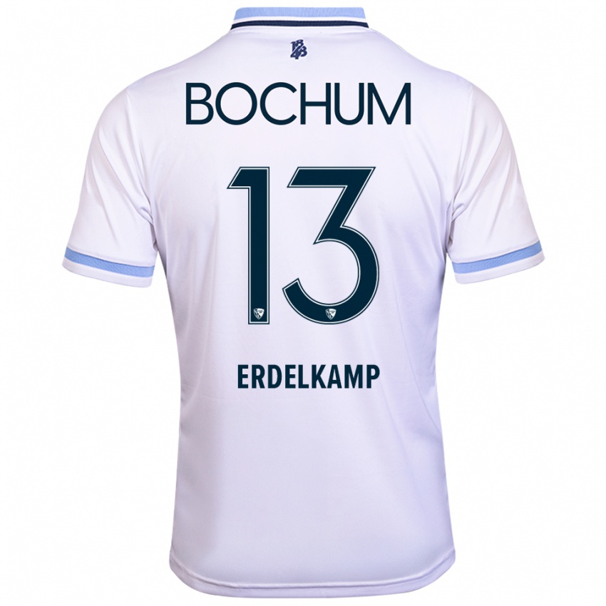 נשים Luca Erdelkamp #13 לבן תכלת הרחק ג'רזי 2025/26 חולצה קצרה